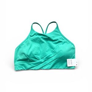 LULULEMON *NWT* Flow Y Wrap-Front High-Neck Bra 10 Maldives Green
